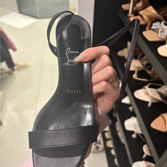 Christian Louboutin Loubigirl Black Ankle Strap Heels - Picture 6 of 12